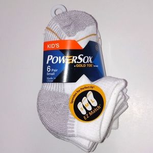 PowerSox kids 6 pairs low-cut socks sz 3-8.5